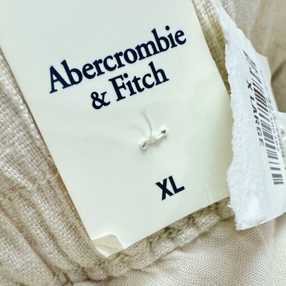 NWT Abercrombie & Fitch Taupe Linen Blend Shorts - Picture 6 of 7